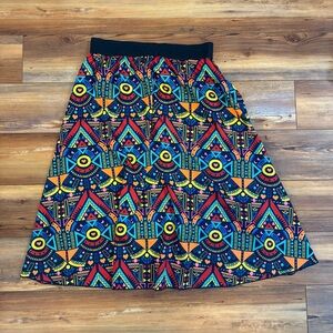 LuLaRoe Lola Colorful Geometric Patterned Skirt